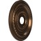 Ekena Millwork Cole PVC Ceiling Medallion (Canopies up to 5 1/8"), 19"OD x 3 1/2"ID x 1"P, Metallic Antique Brass CMP19COCAB - alternate 2